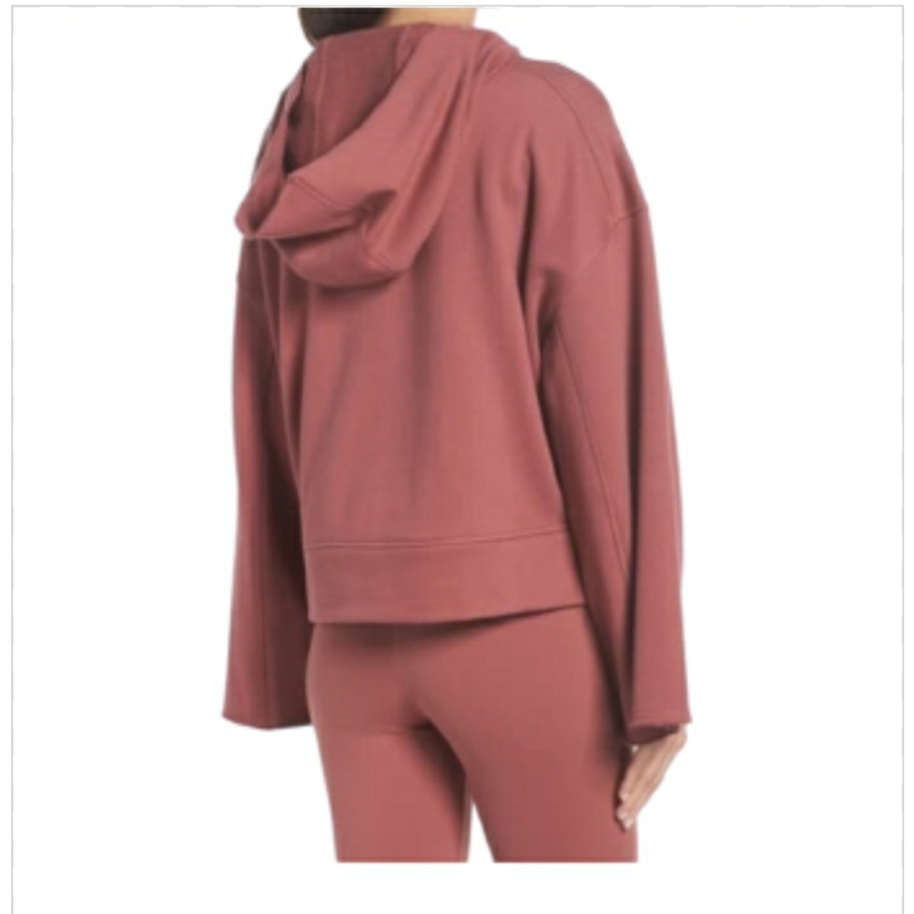 ALO YOGA ROSEWOOD HOODED LOW KEY SWEATSHIRT - Picture 2 of 13